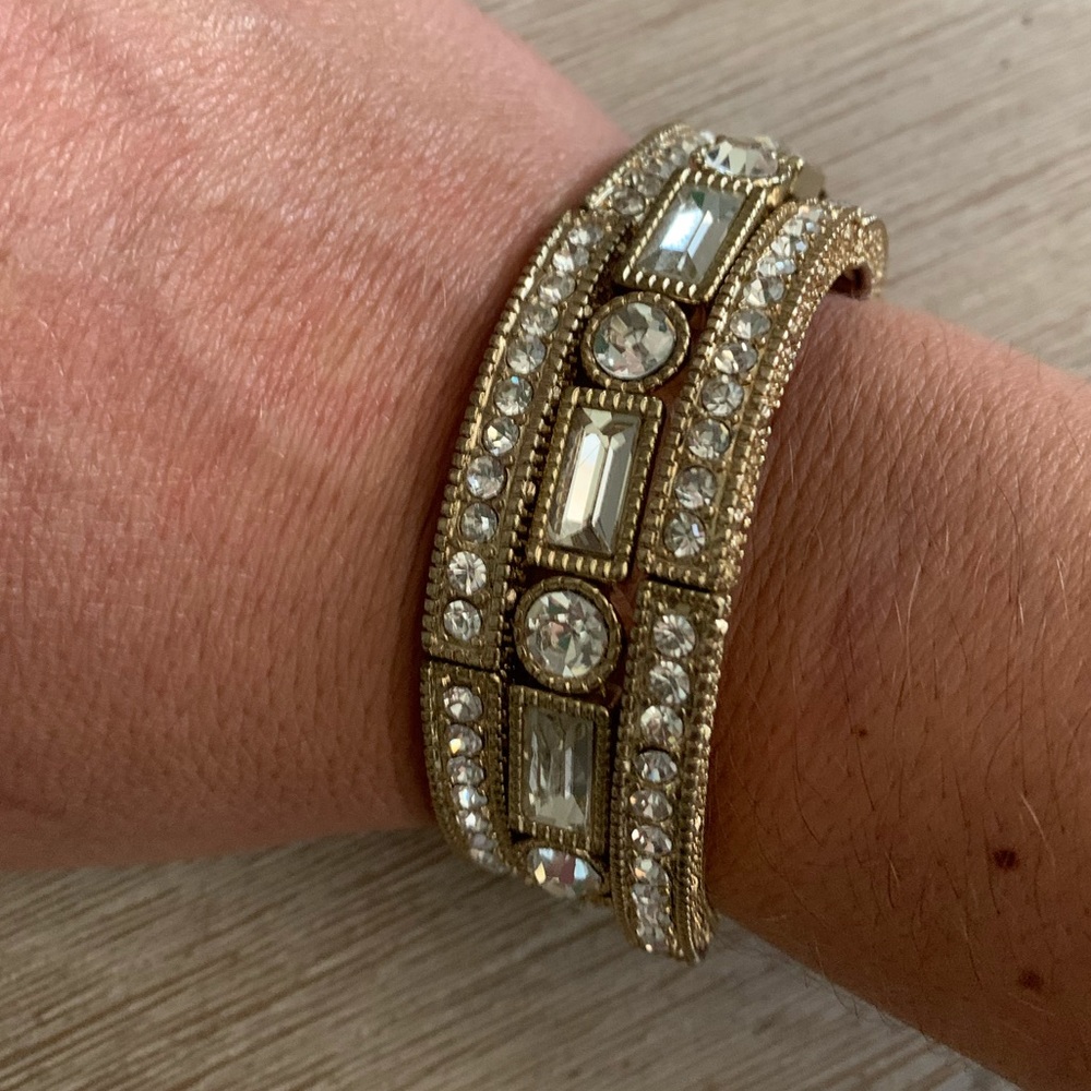 Natasha Gold Crystal 3pc Bracelet Set